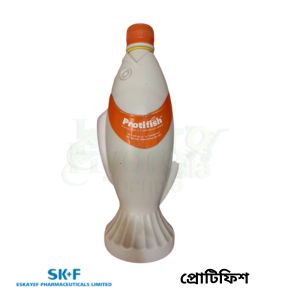 প্রোটিফিশ সল্যুশন মাছ ও চিংড়ির দৈহিক ওজন দ্রুত বৃদ্ধি পায় রোগ প্রতিরোধ ক্ষমতা বৃদ্ধি পায় চিৎড়ির খোলস পরিবর্তন ও গঠনে দ্রুত কার্যকরী-500 মি.লি.