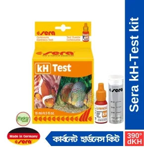 Sera kH Test kit Accurate Carbonate Hardness Measurement for Aquariums & Aquatic Systems in fresh and salt water For approx. 390°dKH.