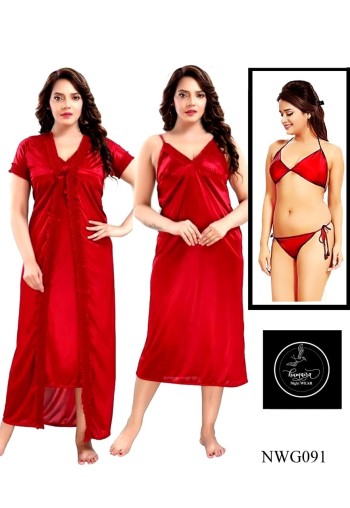 Stylish 4 part Nighty NWG091