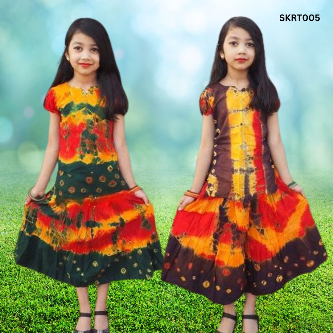 বাচ্চাদের বাটিক স্কার্ট ২ পিসের সেট SKRT005