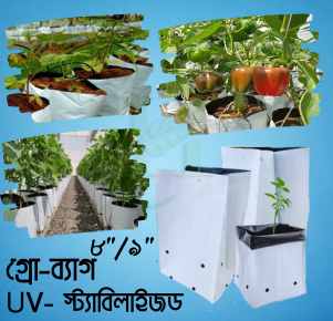 Grow Bags white black for Nursery, Rooftop Garden, Hydroponic and other Gardens poly seedling nursery planting , greenhouse tomatoes vegetables plant -8"/9''