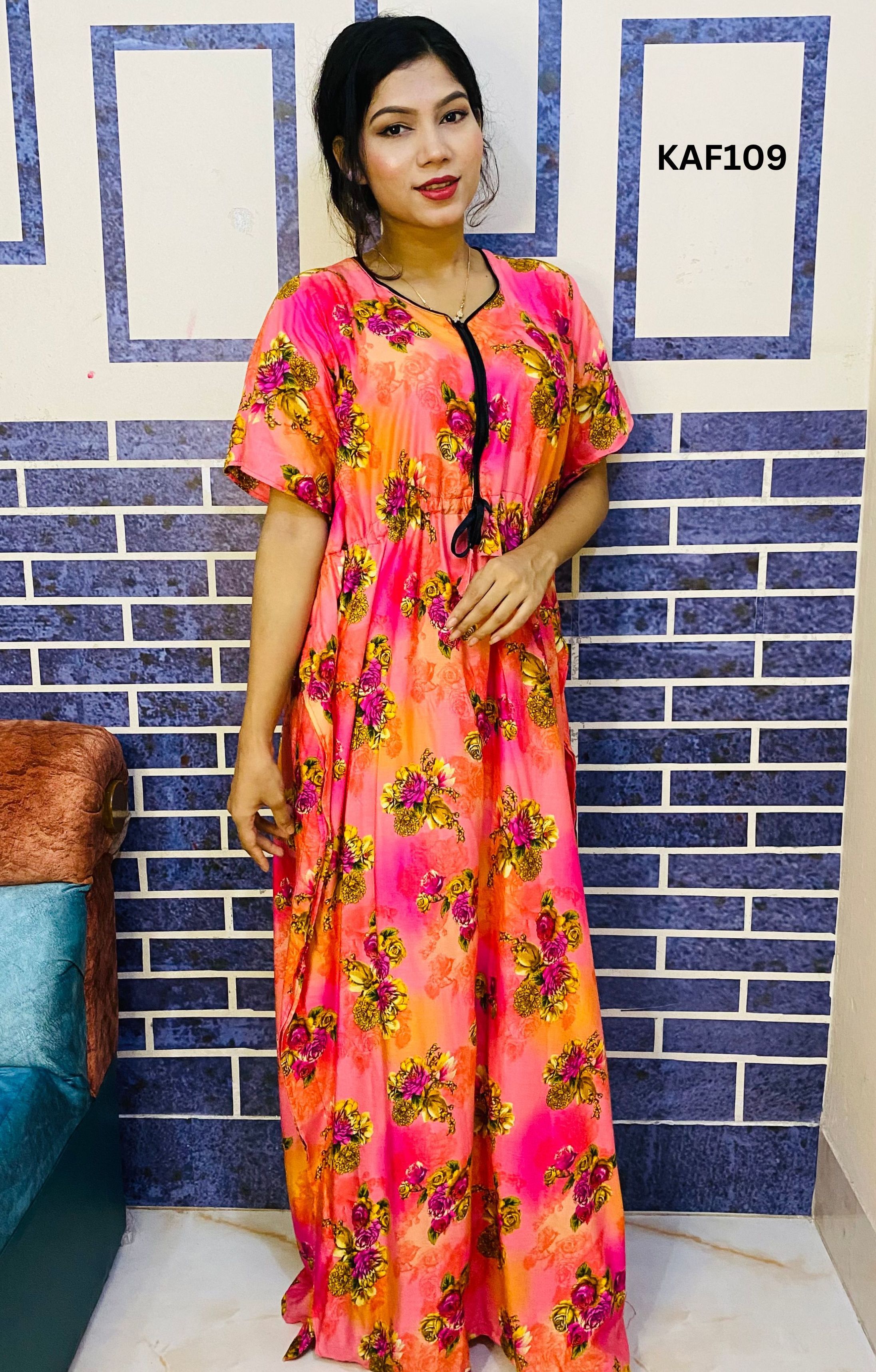 China Linen Kaftan Maxi  KAF109