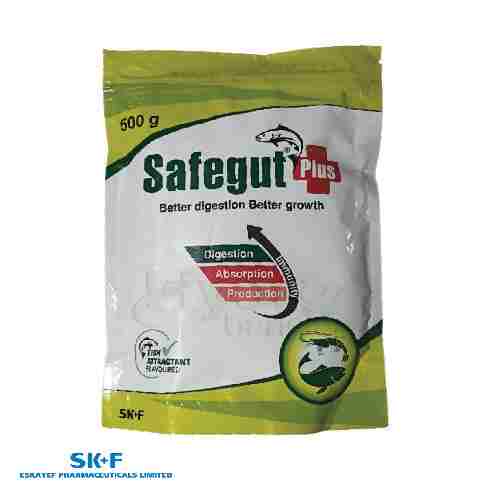 Safegut Plus Better digestion Better growth Enriched with Enzymes & Vitamins -Improves better digestion &growth  Immunostimulant  =250gm